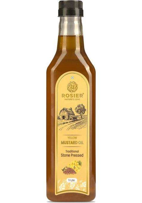 Rosier Wood Pressed Organic Yellow Mustard Oil 1Ltr Pure, Natural & Healthy Pet Bottle (1 L)