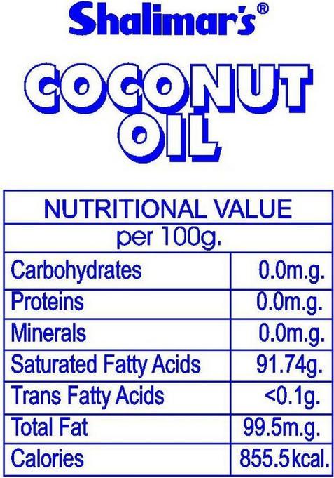 Shalimars Coconut Oil Tin 500Ml * 2 (2 X 500 Ml)