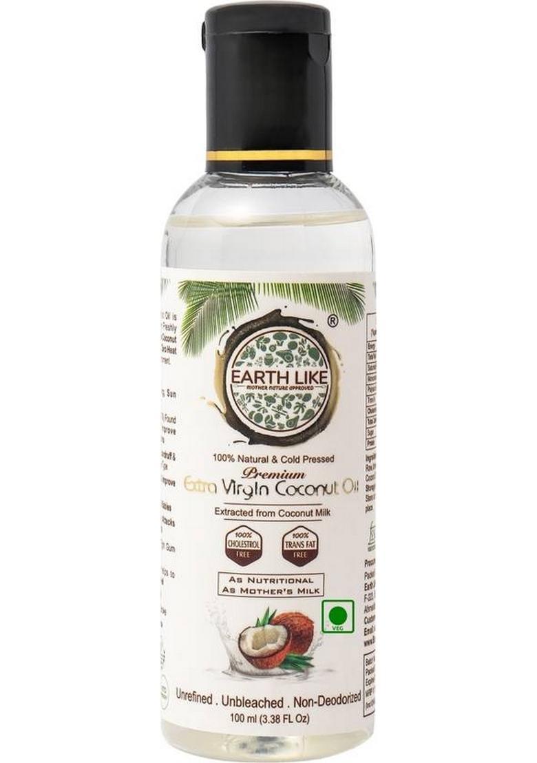 Earth Like 100% Natural Extra Virgin Coconut Oil 250Ml & 100Ml |Cooking , Skin Hair Care Pet Bottle (350 Ml)