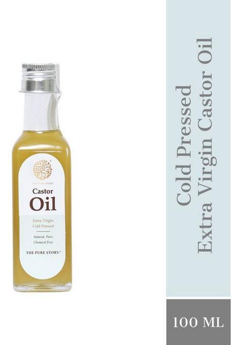 The Pure Story 100% Cold Pressed Castor Oil Glass Bottle (100 Ml)