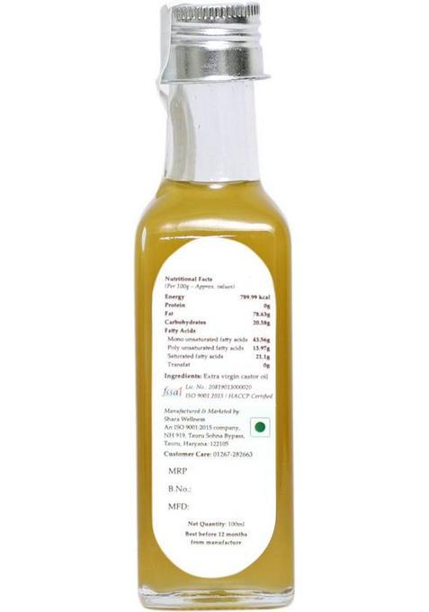The Pure Story 100% Cold Pressed Castor Oil Glass Bottle (100 Ml)