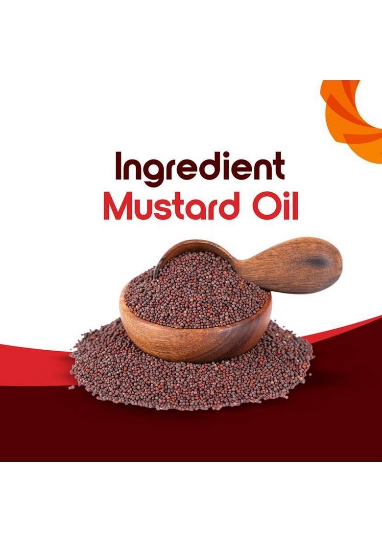 Fortune Kachi Ghani Mustard Oil Plastic Bottle (455 G)