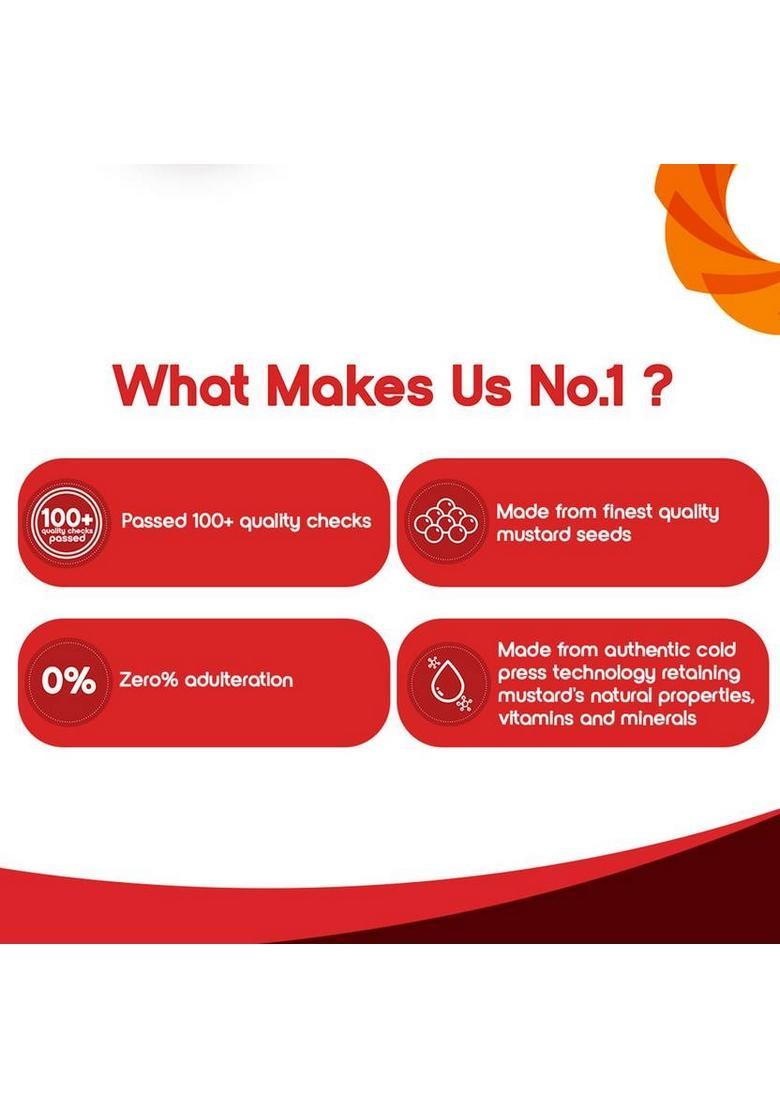 Fortune Kachi Ghani Mustard Oil Plastic Bottle (455 G)