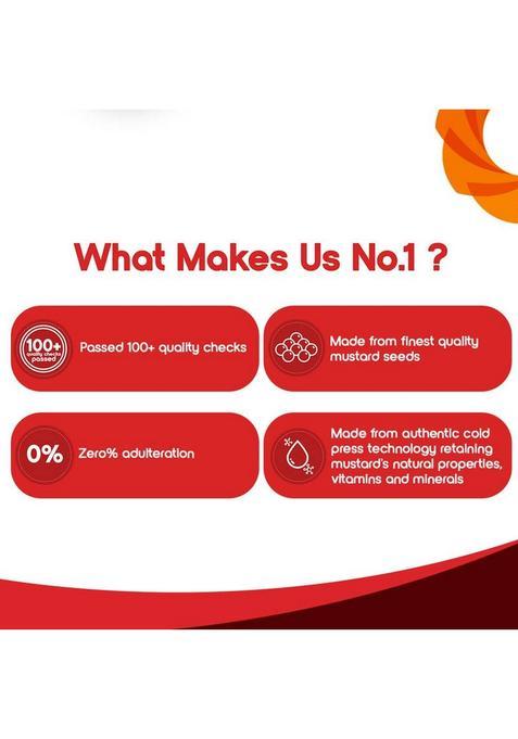 Fortune Kachi Ghani Mustard Oil Plastic Bottle (455 G)