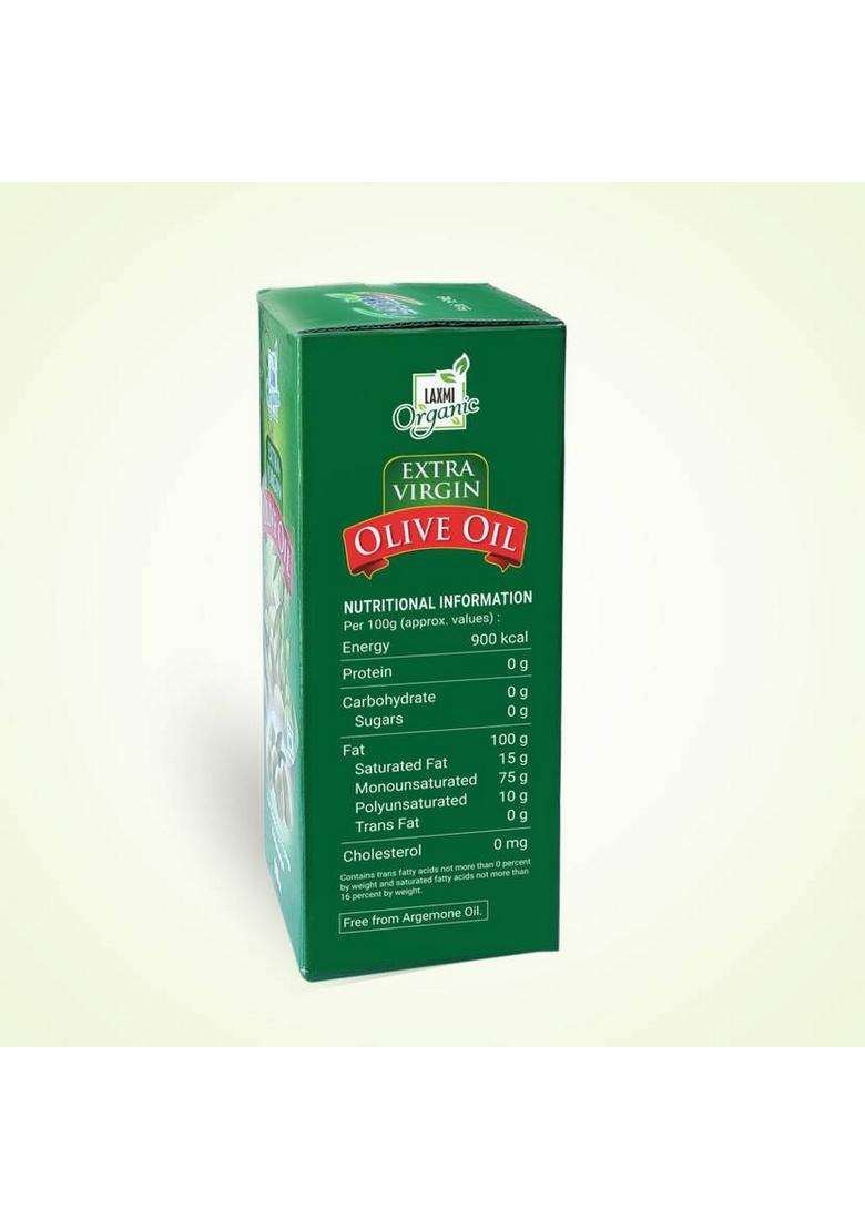 Laxmi Organic Extra Virgin Olive Oil For Cooking Pet Bottle (500 Ml) - Indya
