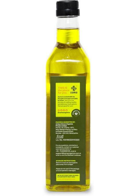 Zama Extra Virgin Olive Oil 500Ml Food Grade Pet Bottle|Premium Cold Pressed Bottle (500 Ml)