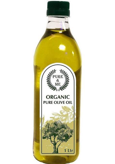 Pure & Me Organic Olive Oil (( Imported From Spain )) - 1 Ltr Plastic Bottle (1 L)