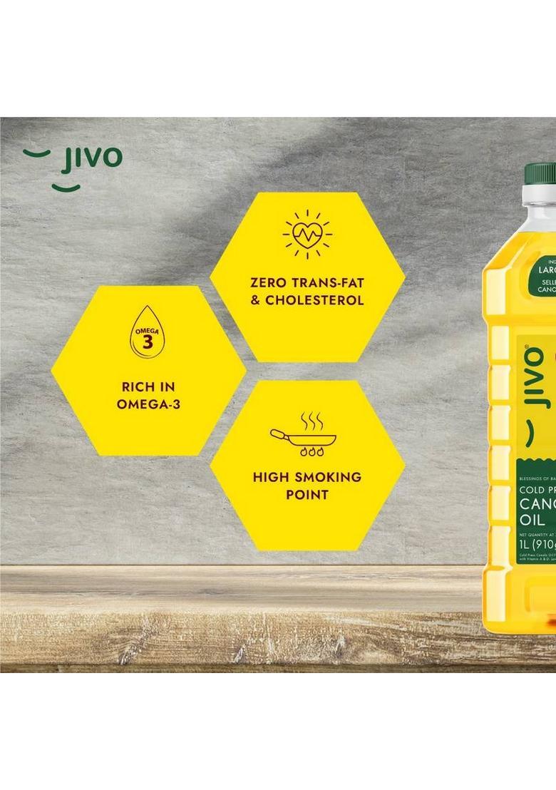 Jivo Cold Press Canola Oil Plastic Bottle (1 L)