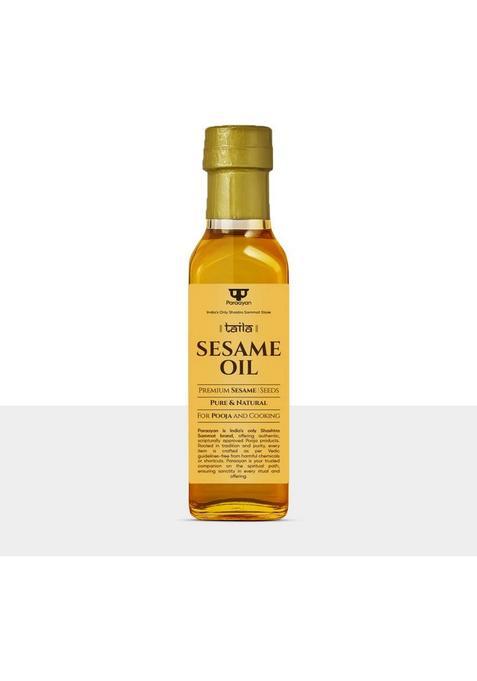 Paraayan.Com Paraayan Shuddh Til Ka Tel | Cold Pressed Sesame Oil For Pooja Plastic Bottle (500 Ml)