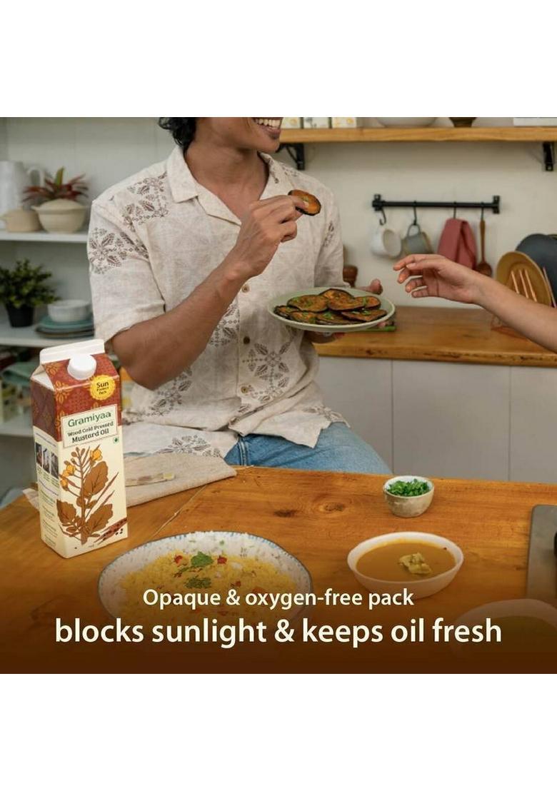 Gramiyaa Wood Cold Pressed Mustard Oil