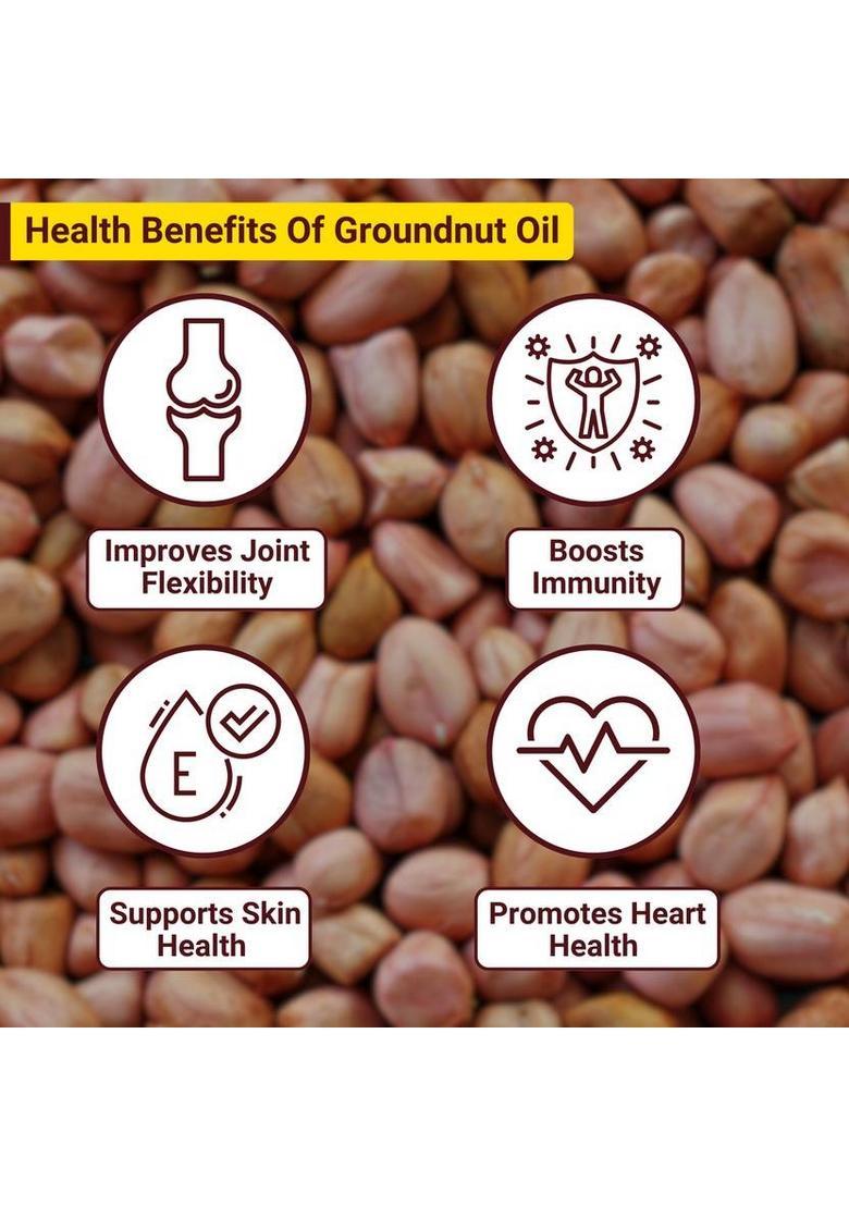 Orgipure Naturals 500Ml Unrefined Pure And Natural Cold-Pressed Groundnut Oil Pet Bottle (500 Ml)