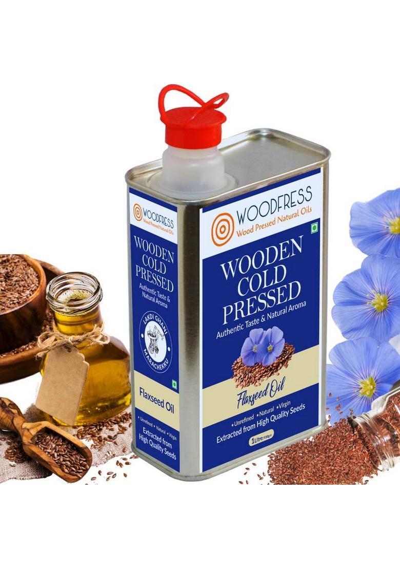 Woodfress Cold Pressed Flaxseed Oil (Omega 3 / Alsi Flax Seed Linseed Javas Jawas) For Cooking & Health Care