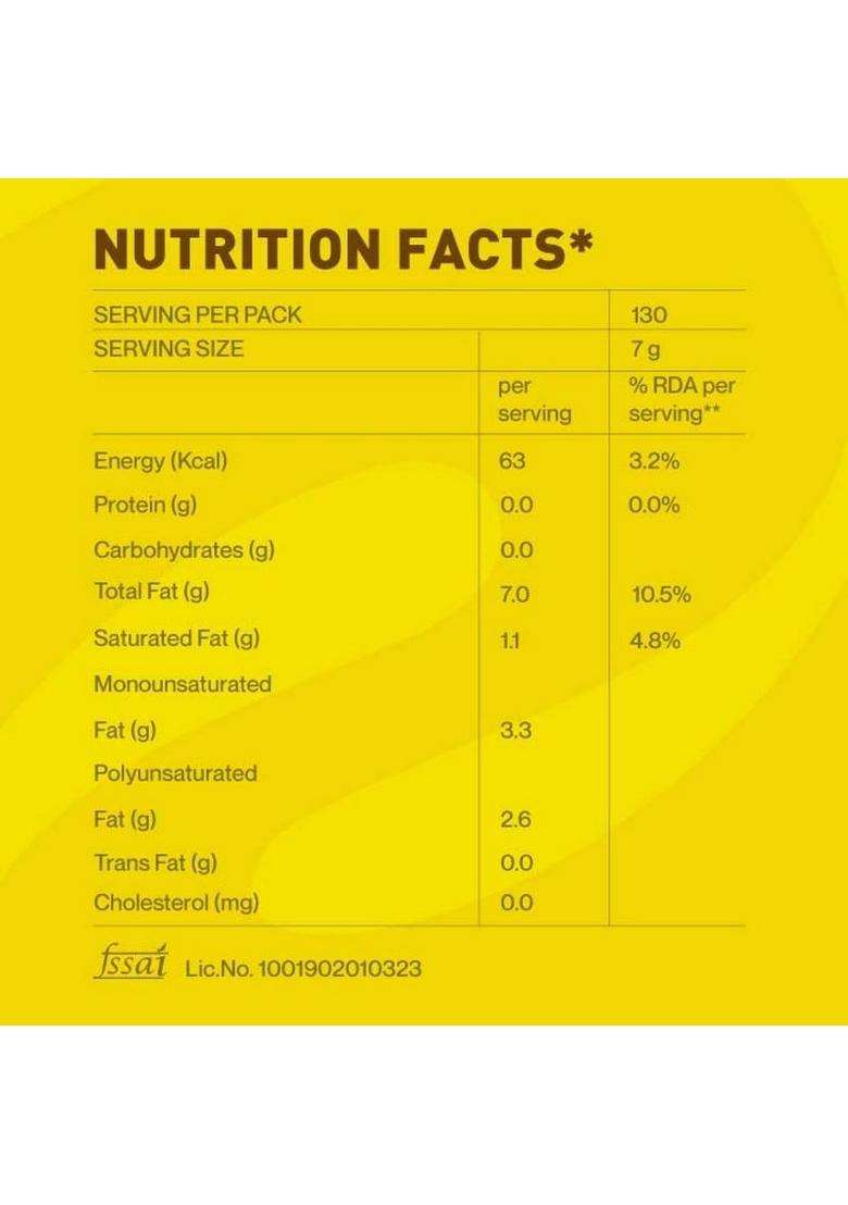 Zama Organics Cold Pressed | Kachi Ghani 100% Pure & Natural, Unadulterated Groundnut Oil Pet Bottle (1 L) - Indya