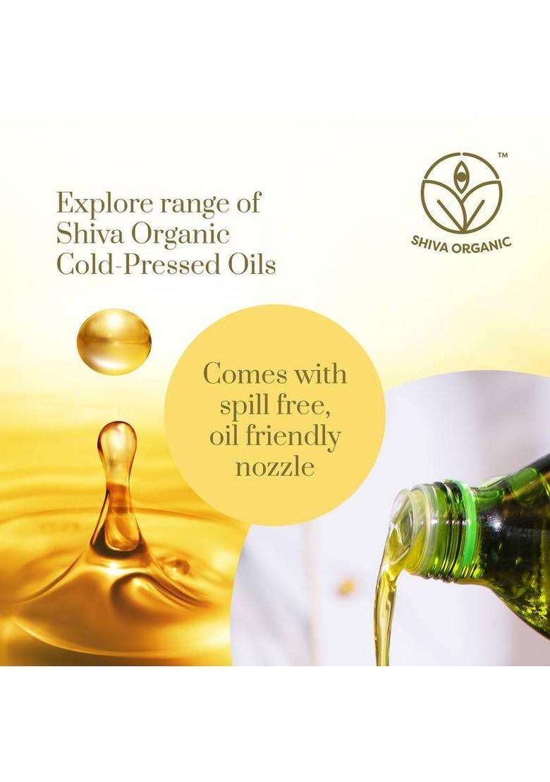 Shiva Organic Cold-Pressed Sunflower Oil Pet Bottle (1 L) - Indya