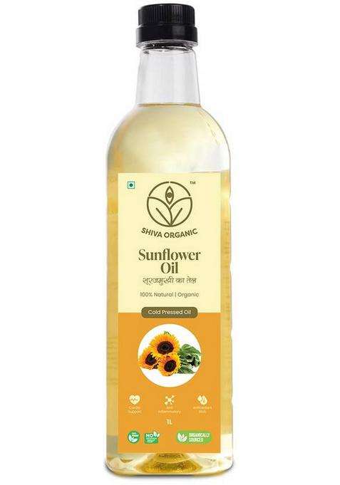 Shiva Organic Cold-Pressed Sunflower Oil Pet Bottle (1 L)