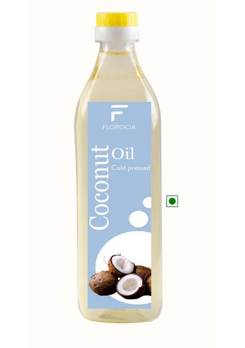 Florocia Wood Pressed Coconut Oil | Cold Best For Hair & Skin| Edible Plastic Bottle (500 Ml)