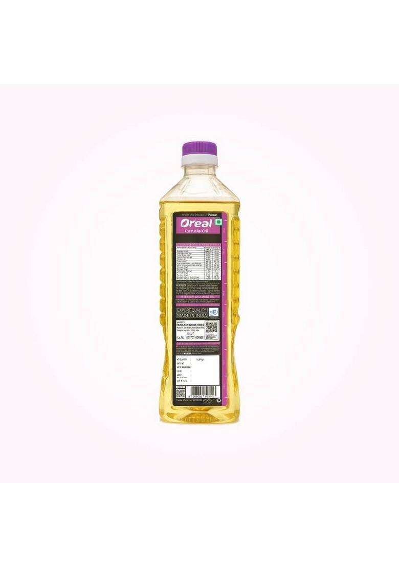 Oreal Canola Oil Plastic Bottle (1 L) - Indya