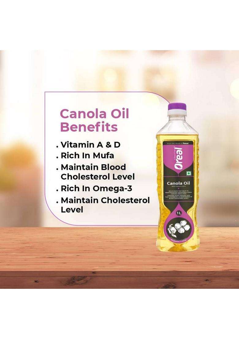 Oreal Canola Oil Plastic Bottle (1 L) - Indya