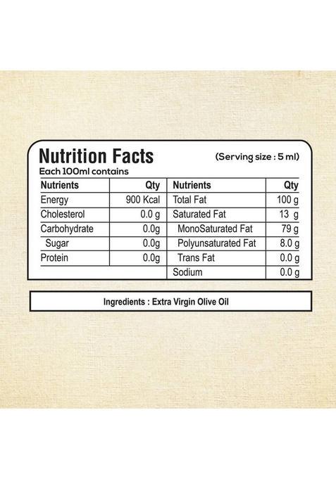 Pure Nutrition Extra Virgin, Raw Cold Pressed, Edible Premium Olive Oil Glass Bottle (750 Ml)