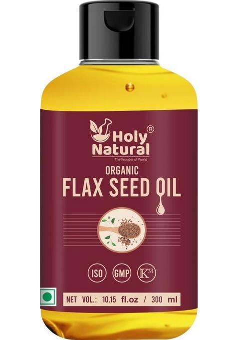 Holy Natural Organic Flax Seed Oil (300Ml) Flaxseed Plastic Bottle (300 Ml)