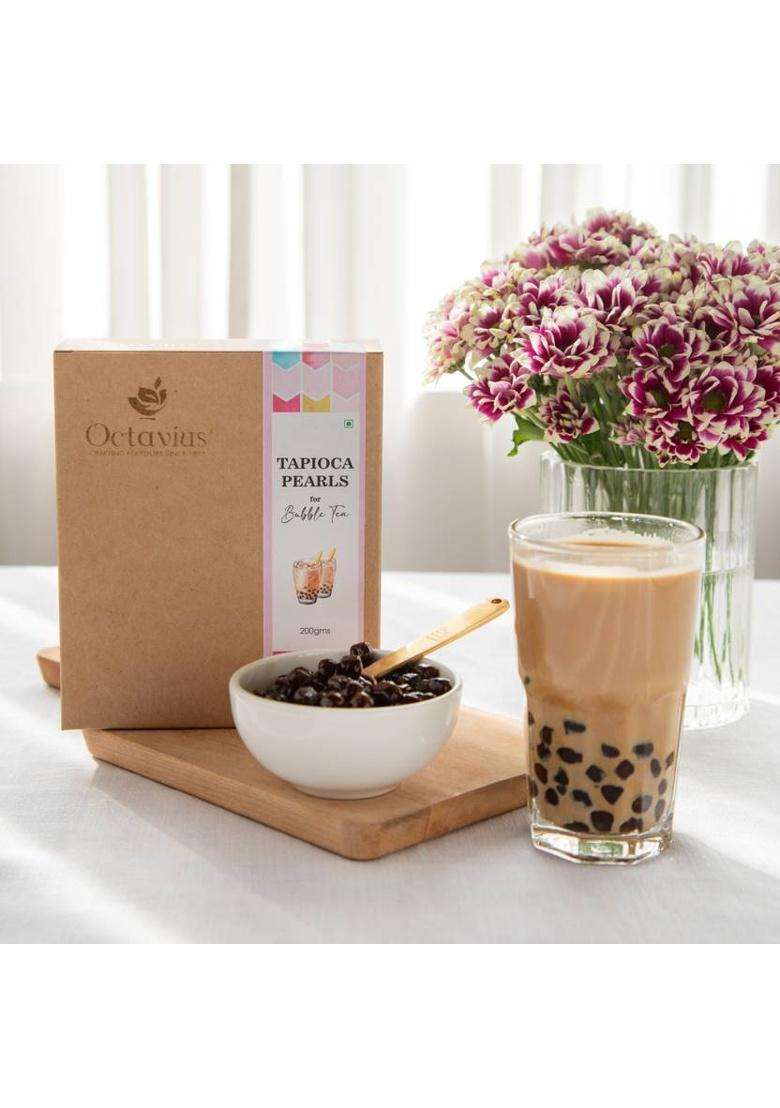 Octavius Bubble Tea Tapioca Pearl With 10 Thick Straws Coffee Beans&nbsp;&nbsp;(200 G) - Indya