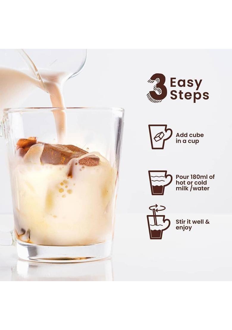 Bevzilla 10 Instant Coffee Cubes Pack With Organic Date Palm Jaggery Instant Coffee (10 X 10 G, Hazelnut Flavoured)