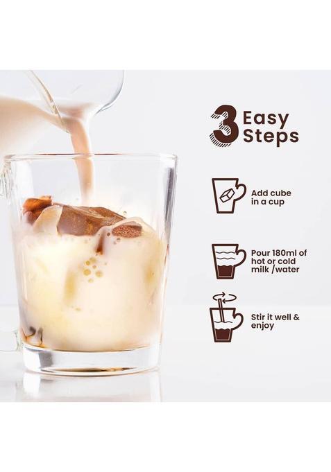 Bevzilla 10 Instant Coffee Cubes Pack With Organic Date Palm Jaggery Instant Coffee (10 X 10 G, Hazelnut Flavoured)