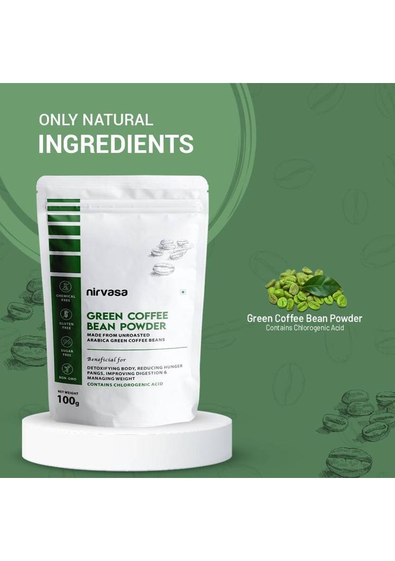 Nirvasa Unroasted Arabica Green Powder For Effective Weight Management Coffee Beans (100 G, Green Coffee Flavoured)