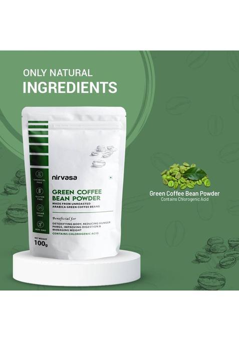 Nirvasa Unroasted Arabica Green Powder For Effective Weight Management Coffee Beans (100 G, Green Coffee Flavoured)