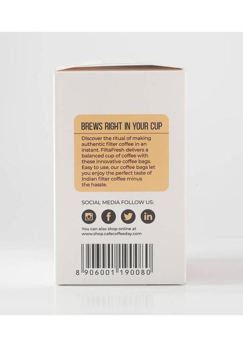 Cafe Coffee Day Filta Fresh Classic Chicory Blended Coffee | Pack Of 2 | 10 Sachets In Each | Filter Coffee (2 X 100 G, Chicory Flavoured)