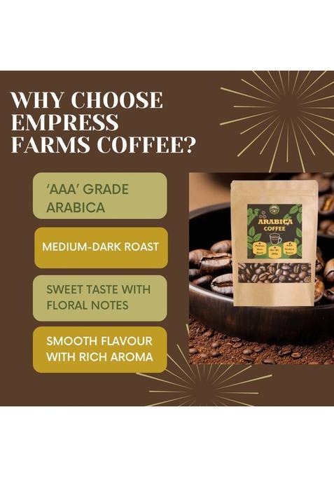 Empress Farms Whole Roasted Coffee Beans 100% Arabica I Medium-Dark Roast Premium 'Aaa' Grade Coffee Beans (200 G)