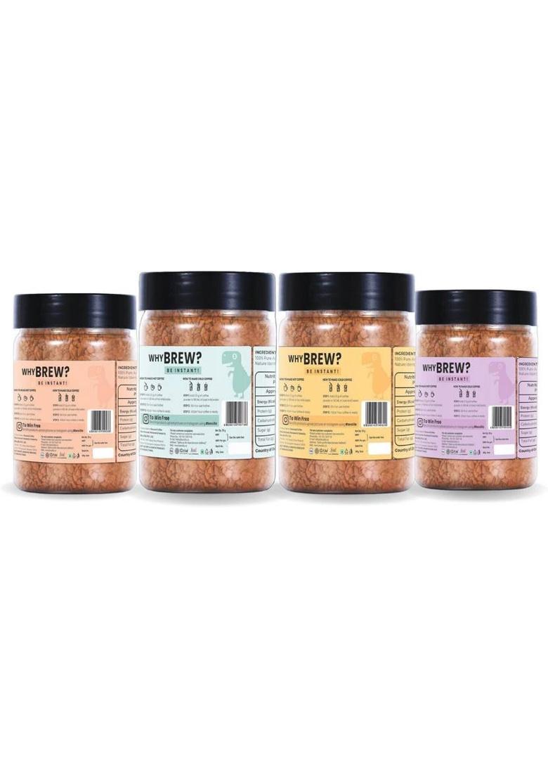 Bevzilla 50 Grams X 4 Flavoured Strong Coffee Powder Instant Coffee (4 X 50 G, Assorted Flavoured)