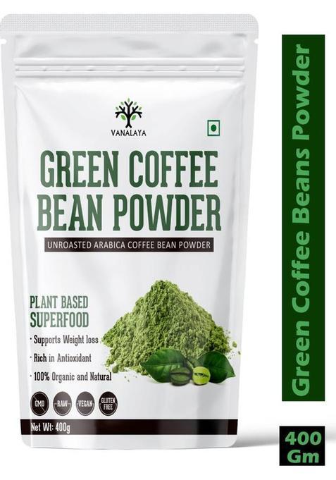 Vanalaya Green Coffee Bean Powder Unroasted Arabica Pure And Natural For Weight Loss Improve Energy Focus And Mood Coffee Beans&nbsp;&nbsp;(400 G, Green Coffee Flavoured)