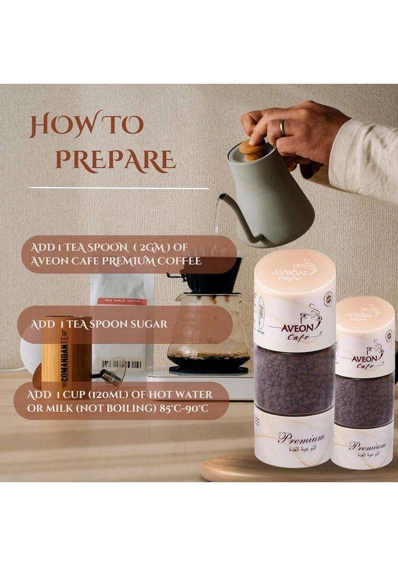Aveon Cafe Premium | 100% Agglomerated Instant Coffee&nbsp;&nbsp;(3 X 50 G) - Indya