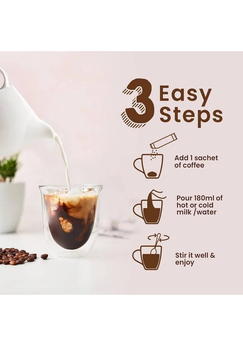 Bevzilla 48 Assorted Coffee Powder Sachet With Frother |Café Coffee Kit Instant Coffee (2 X 48 G, Vanilla, Unflavoured, Butterscotch, Hazelnut Flavoured)