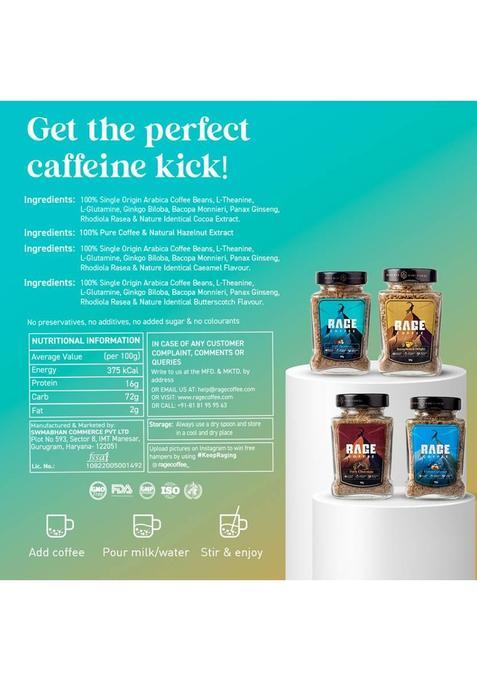 Rage The Rager'S Favourite Coffee Bundle (Pack Of 4) Instant Coffee (4 X 50 G, Assorted Flavoured)