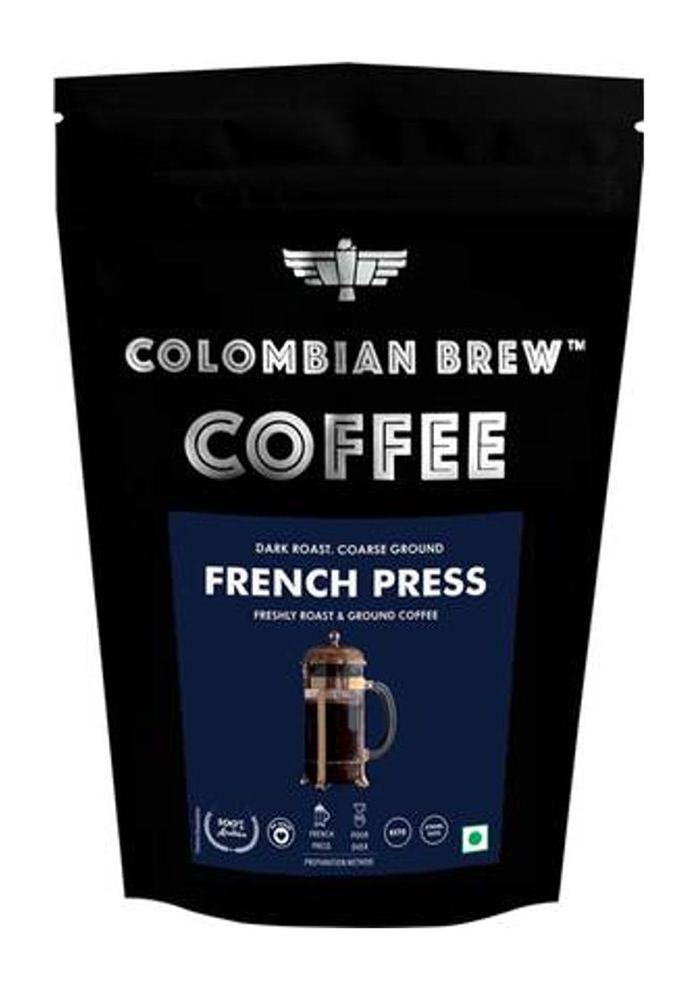 Colombian Brew Arabica French Press Coffee, Dark Roast Strong, 100G (100 G) Roast & Ground Coffee (100 G)