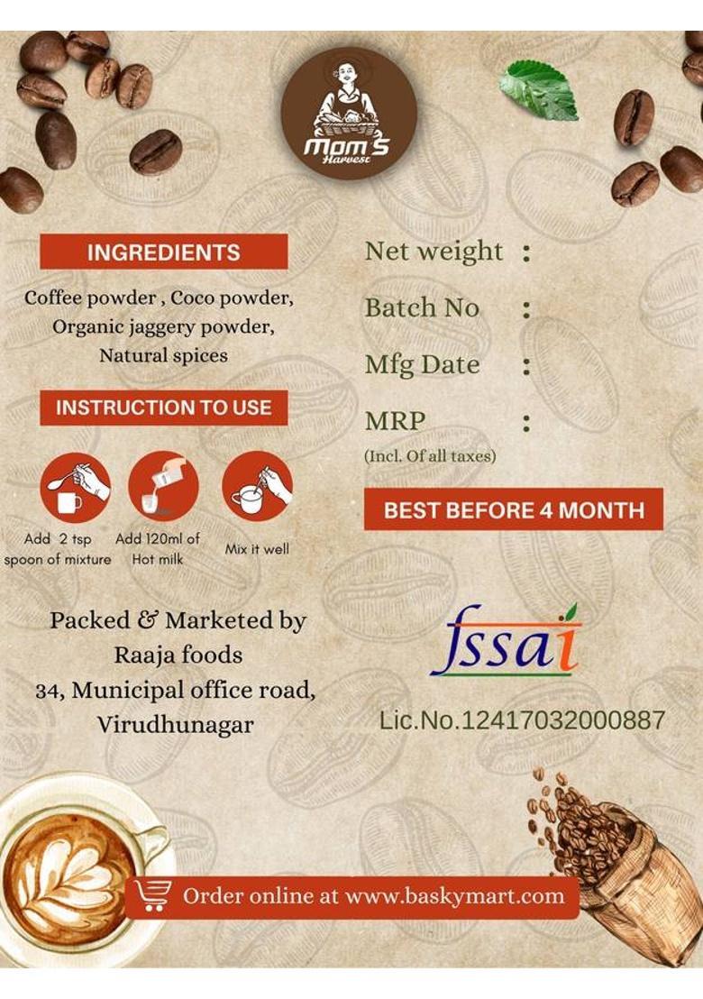 Mom'S Harvest Instant Jaggery Coffee Mix 100 Grams Instant Coffee (100 G)