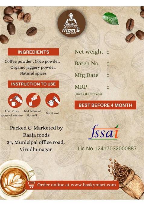 Mom'S Harvest Instant Jaggery Coffee Mix 100 Grams Instant Coffee (100 G)