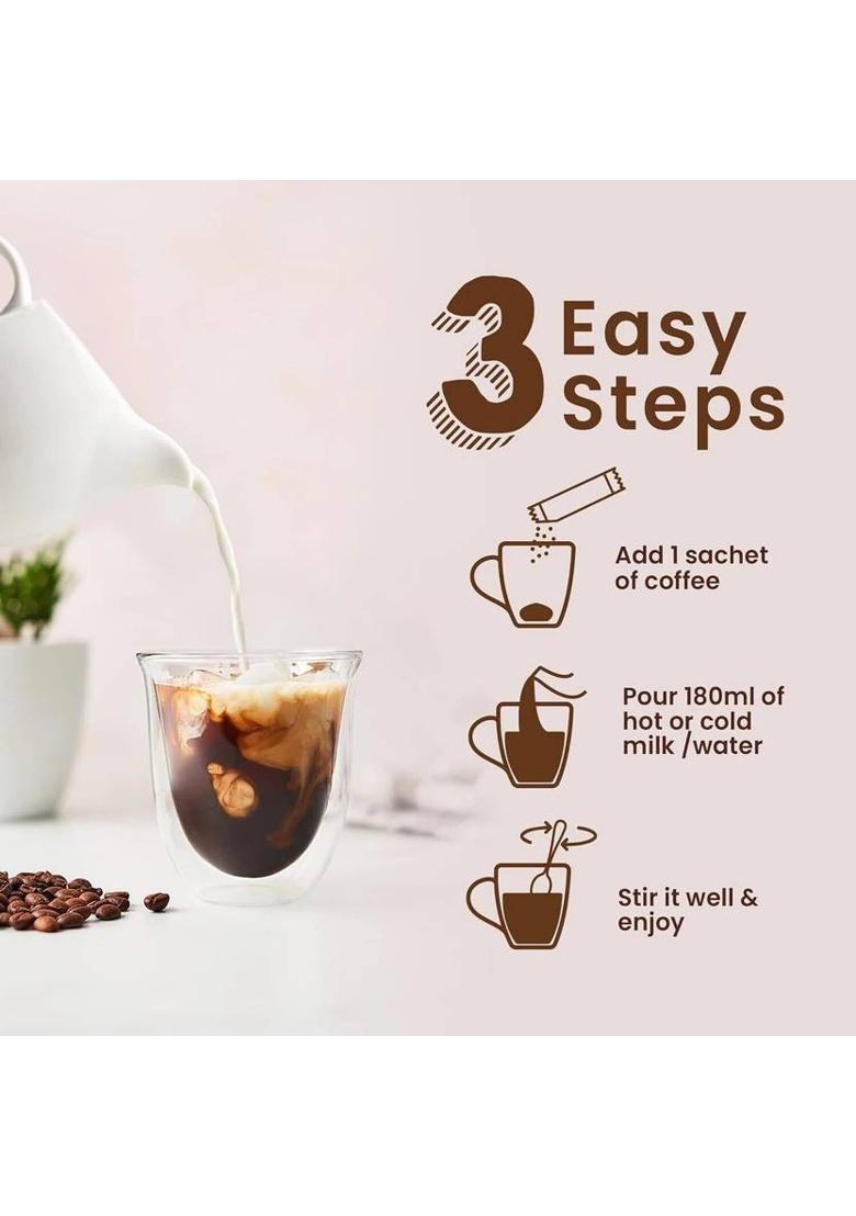 Bevzilla Instant Coffee Powder 45 Hazelnut Flavored Instant Coffee Sachets Instant Coffee (90 G, Hazelnut Flavoured)