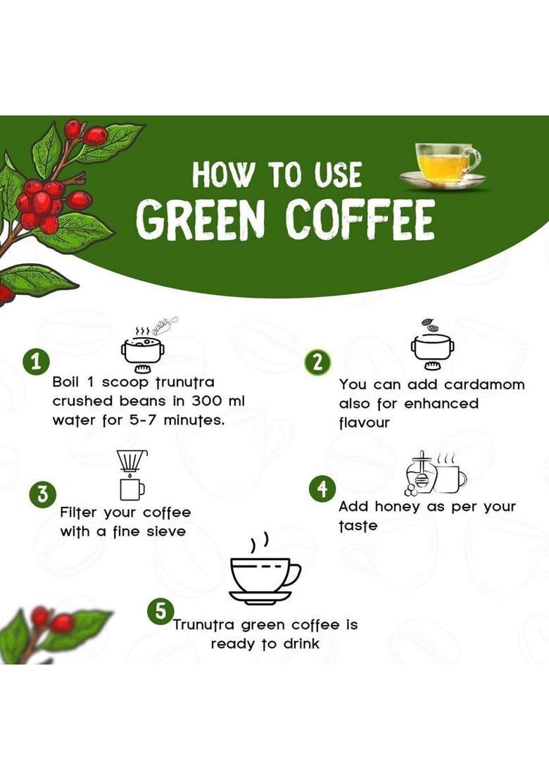 Trunutra Green Coffee, For Weight Loss Rich In Natural Antioxidant Green Coffee Beans Coffee Beans (800 G, Green Coffee Flavoured)