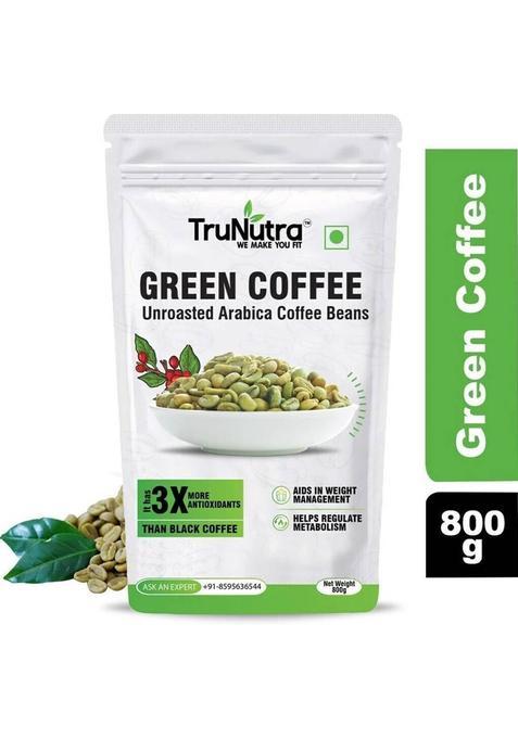 Trunutra Green Coffee, For Weight Loss Rich In Natural Antioxidant Green Coffee Beans Coffee Beans (800 G, Green Coffee Flavoured)
