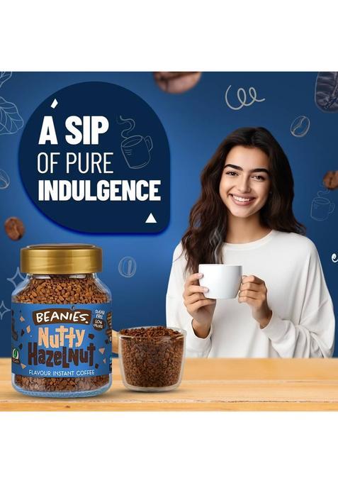 Beanies Nutty Hazelnut Flavour Instant Coffee, 50G Instant Coffee (50 G, Hazelnut Flavoured)