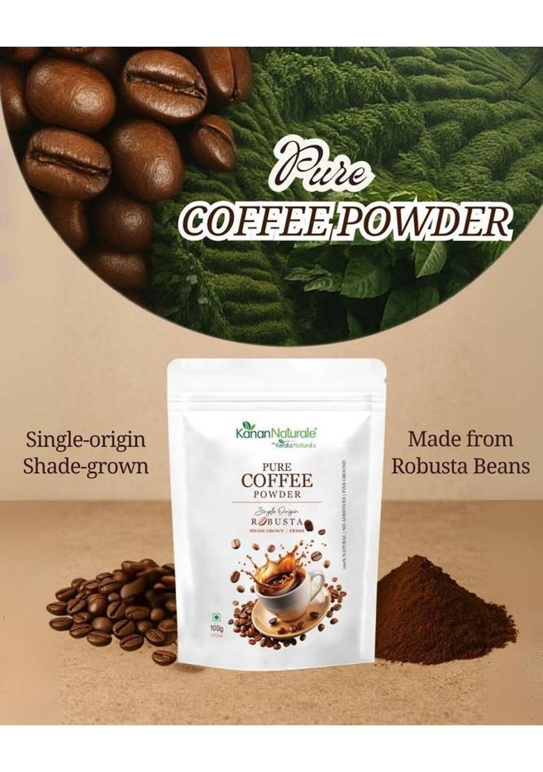 Kerala Naturals Pure Coffee(Robusta) Powder – Made From The Finest Robusta Beans 100Gm Roast & Ground Coffee (100 G, Pure Flavoured)