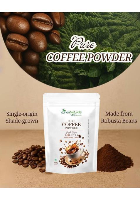 Kerala Naturals Pure Coffee(Robusta) Powder – Made From The Finest Robusta Beans 100Gm Roast & Ground Coffee (100 G, Pure Flavoured)