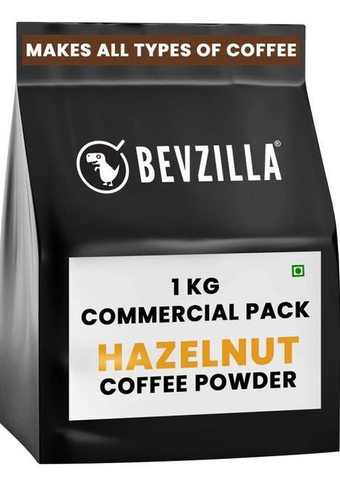 Bevzilla 1Kg Hazelnut Instant Coffee Powder |Makes 500 Cups| Made For Horeca Instant Coffee (1 Kg, Hazelnut Flavoured)