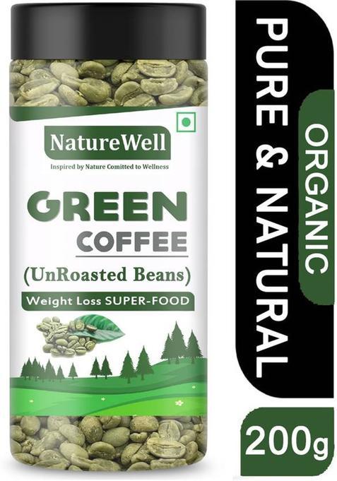 Naturewell Green Coffee Beans With High Cga & |Unroasted Arabica Coffee Beans Coffee Beans (200 G, Green Coffee Flavoured)