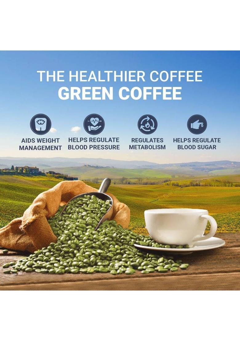 Vanalaya Green Coffee Bean Unroasted Arabica Organic Pure And Natural For Weight Loss Improve Energy Focus And Mood Coffee Beans (400 G, Green Coffee Flavoured)