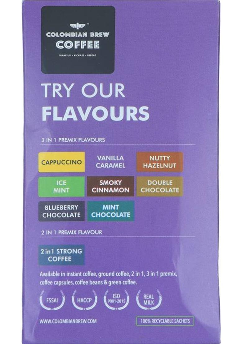 Colombian Brew Assorted Instant Coffee Café Latte, Cappuccino, Hazelnut, Vanilla Caramel, Double Choco Mocha Instant Coffee (4 X 200 G)