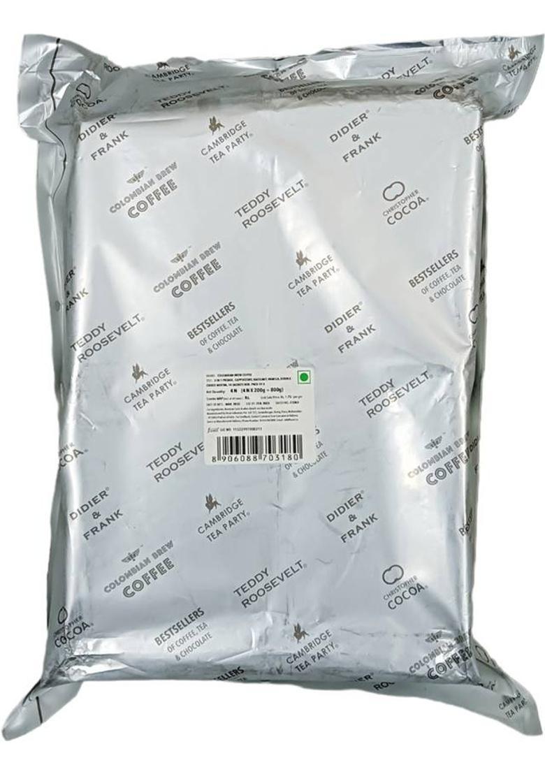 Colombian Brew Assorted Instant Coffee Café Latte, Cappuccino, Hazelnut, Vanilla Caramel, Double Choco Mocha Instant Coffee (4 X 200 G)